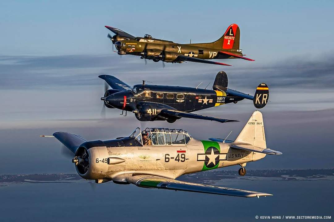 The GCW Fleet of Warbirds in Formation